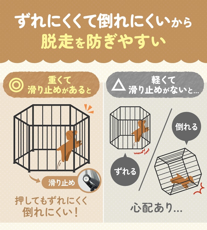 ヤンチャな犬や中型〜大型犬に使うなら、重さが10kg以上で滑り止めがあるものを選ぼう