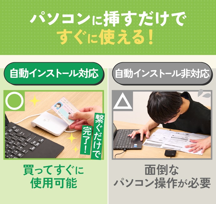 ドライバーが自動でインストールされるものがおすすめ