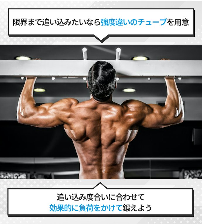 負荷を調整しながら追い込みたい上級者なら、強度が異なる3~5本セットが狙い目