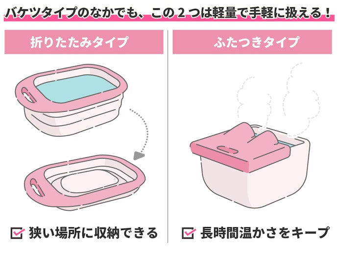 リビングなどさまざまな場所で使用したいなら、軽量なバケツタイプ