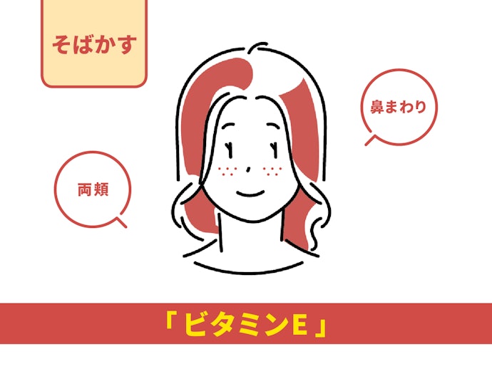 そばかすが気になる10~20代女性は、L-システインやビタミンCに加えて「ビタミンE」