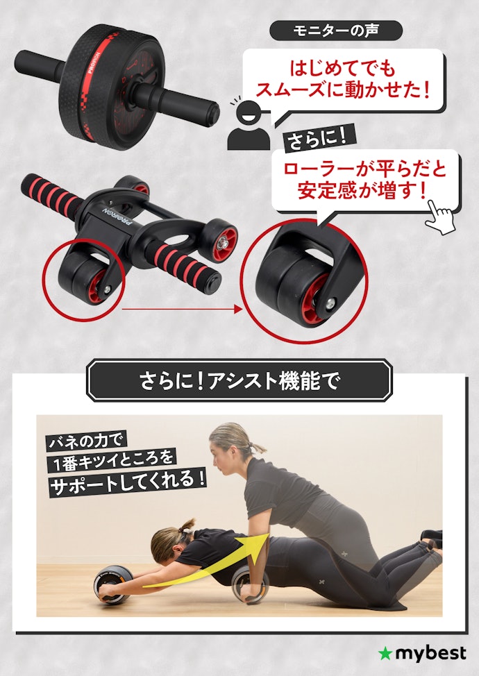 【レベル2】太めの1〜2輪・4輪のなかでもローラーが平らなものがおすすめ