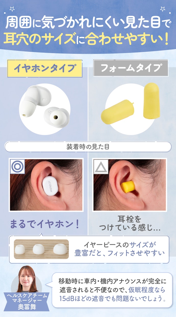 移動中に使用するなら、イヤホンタイプもあり