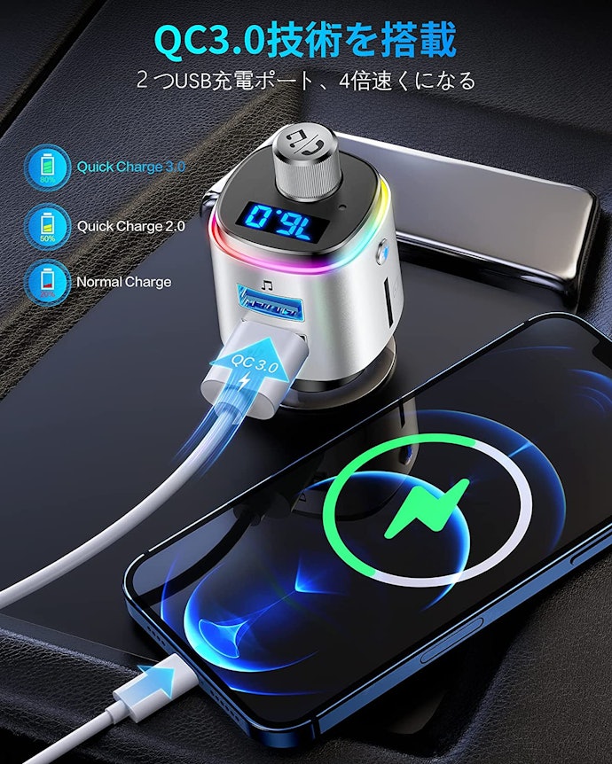 車でスマホの音楽を流す:FMトランスミッターで決まり