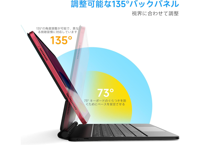スタンド付き・角度調節可能なら、快適な作業姿勢を維持できる