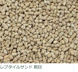 からだが大きめの爬虫類には、足が埋もれにくい粗目がぴったり