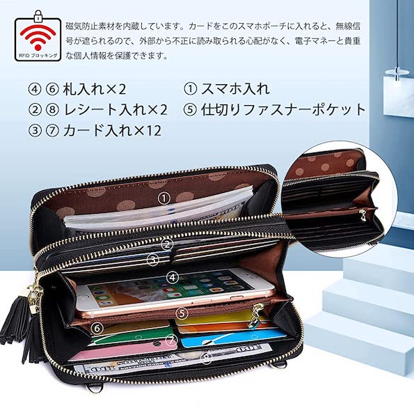 オリジナル 長財布 スマホポーチ✕2 オリジナル 長財布 スマホポーチ✕2