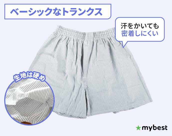 日常使いで蒸れを軽減したいなら、ベーシックなトランクスを選ぼう