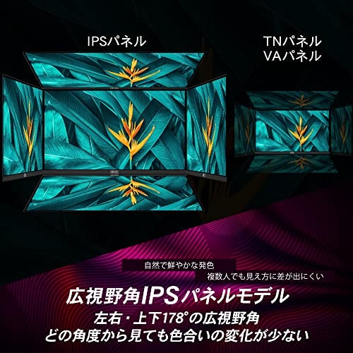 パネル方式はIPSがおすすめ。斜めからでもはっきり見える