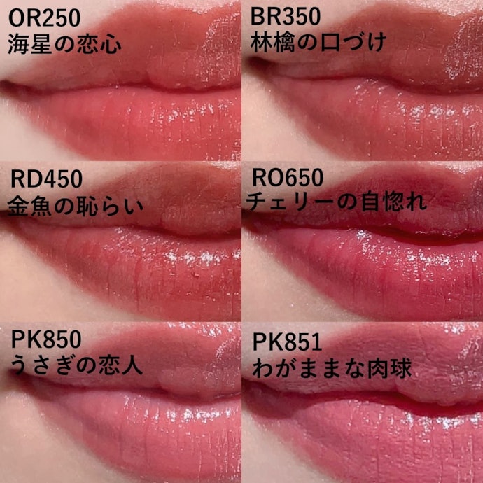 カラーバリエーションは限定色を除いて全6色と少なめ。自分に似合う色を見つけにくい