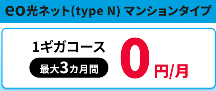 ホームタイプは最大3か月間3,550〜5,448円、マンションタイプは3,570~3,950円割引