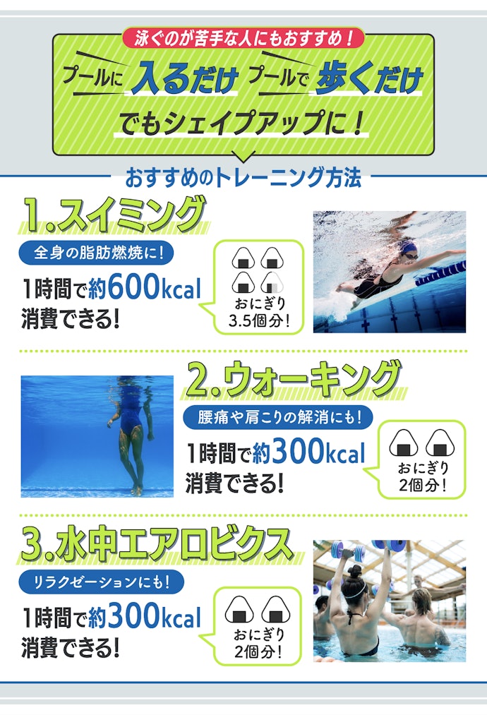 ダイエット目的ならプールでの有酸素運動を取り入れよう