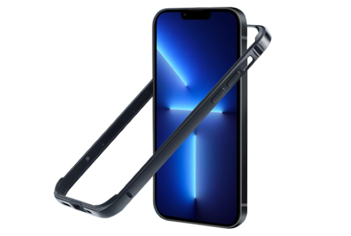 iPhone 13のデザインを活かしたいなら、側面だけ覆うバンパー型がマッチ