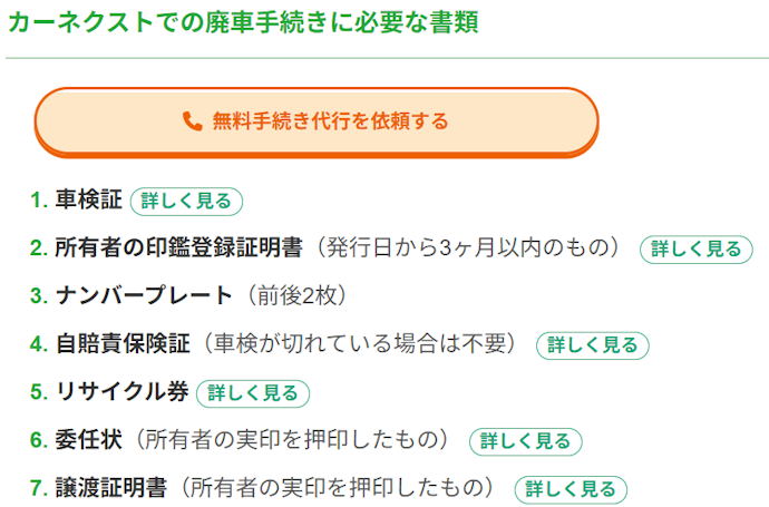 廃車手続きや所有権解除は代行してもらえる