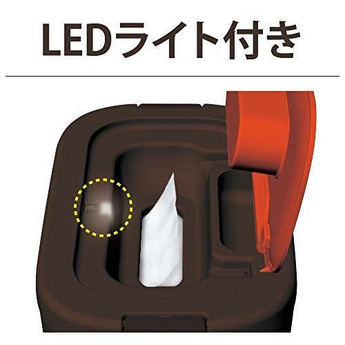 暗い中でもOK。夜のおむつ替えには、LEDライト付きが便利