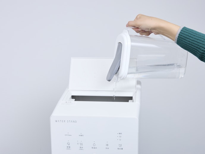近くに水栓がないなら、給水型もあり。給水タンクが10L以上のものを選ぼう