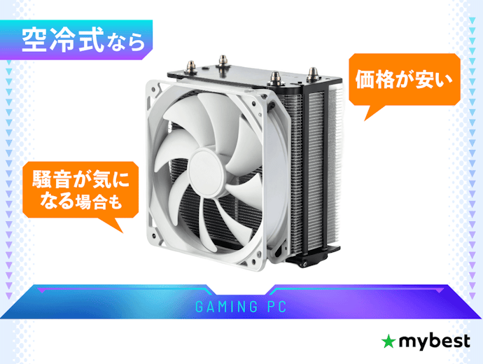 安価ながら十分な性能の空冷式