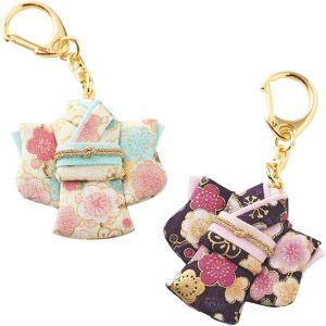 レジンヘアゴムパープルイエロー金箔お花たっぷり