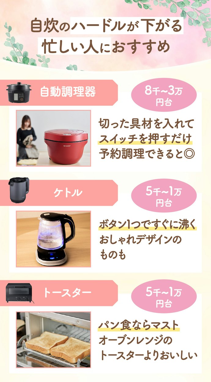 キッチン家電:食生活のアップデートを目指すなら、自動調理器がおすすめ