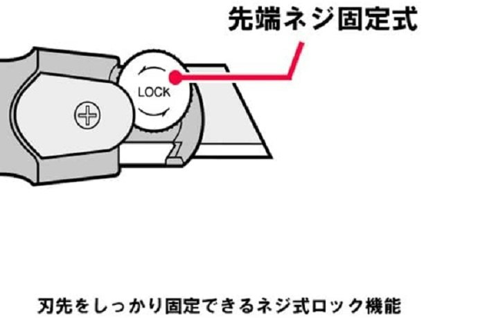 硬いものや精密作業には、しっかり固定してくれるネジ式