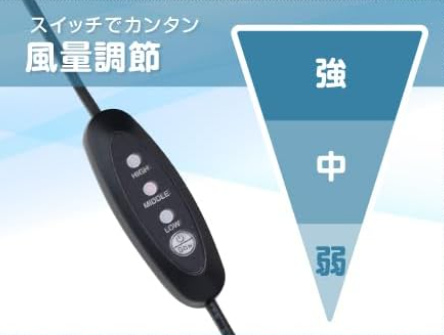 きめ細やかに管理したい人は、風量調節の段階をチェック。吸風機能付きにも注目