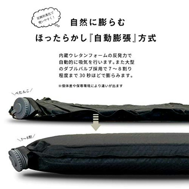収納性重視なら自動膨張式(インフレーターマット)。小型車にもおすすめ