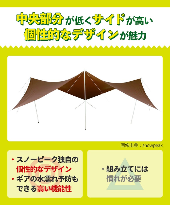メーヴェ:デザイン性と機能性に優れたタープがほしい人はチェックしよう