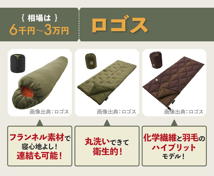 ロゴス:寝心地を重視するなら。連結して複数人で使えるものも