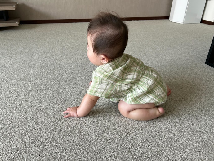 肌触りがよく赤ちゃんがいても安心感がある