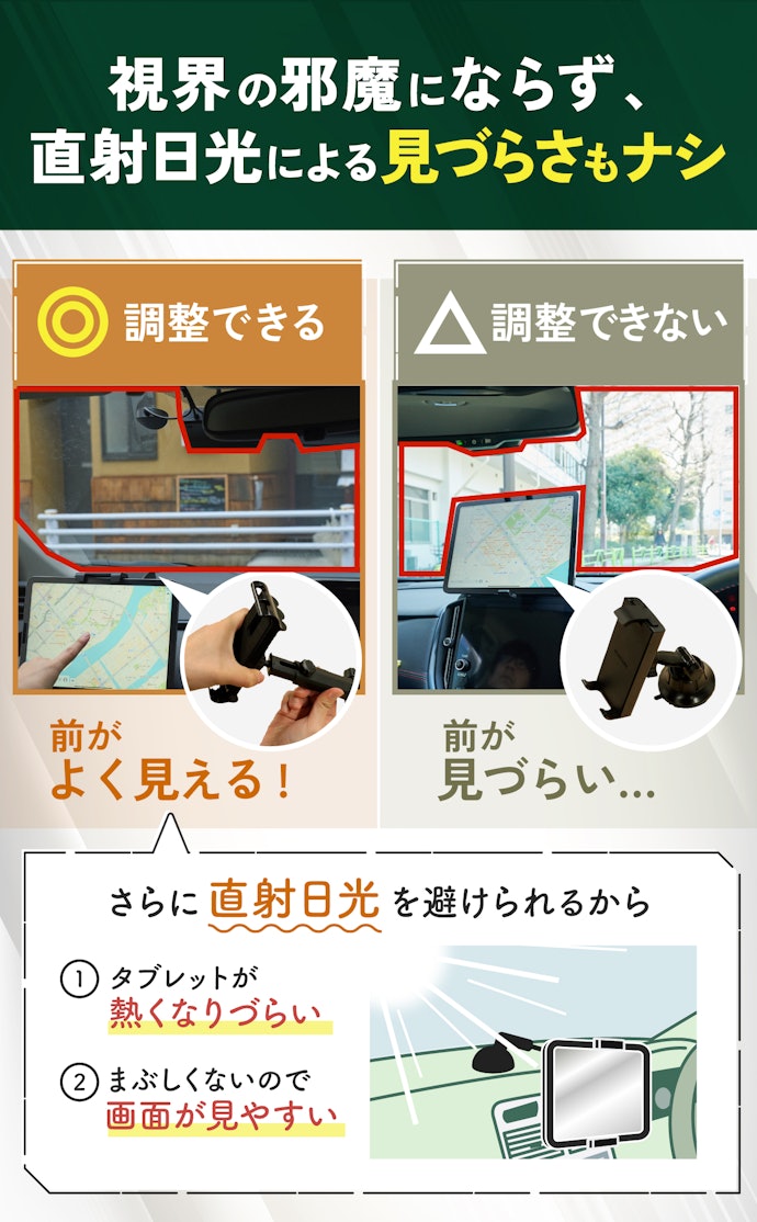 なかでもタブレットの位置や高さを調整できるものがベスト