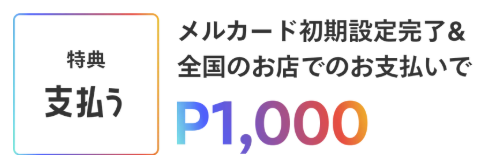 初期設定完了&300円以上の決済で1,000ポイント付与