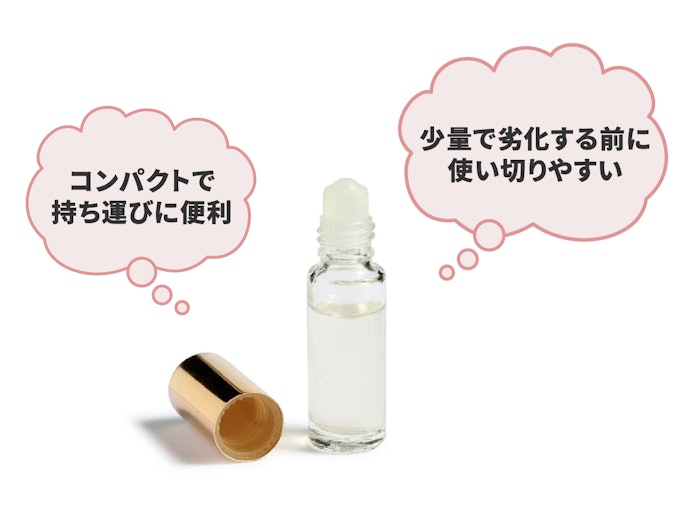 コンパクトなロールオンタイプは持ち運びに便利