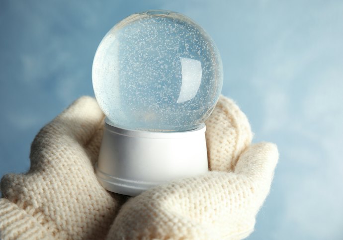 粒子の細かな雪は、幻想的な雰囲気を楽しめる