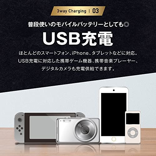 災害時以外にも使うなら、USB充電があると便利