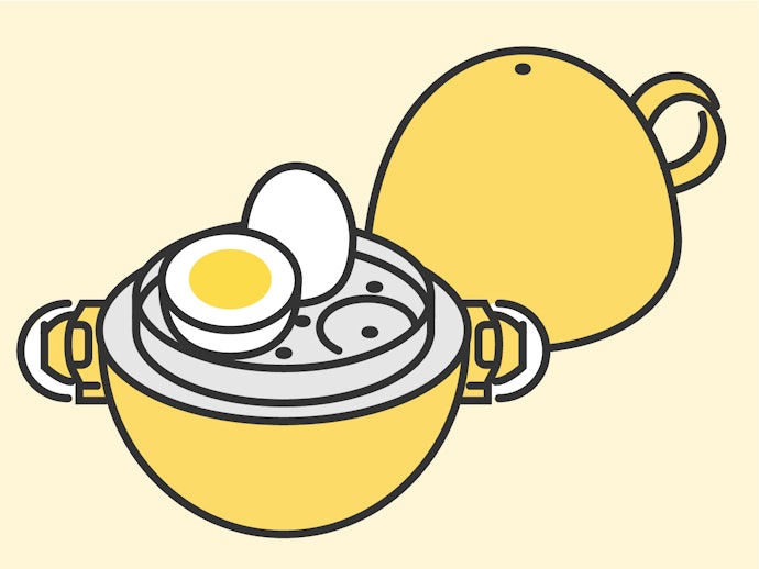 ゆで卵を作るなら、卵を割らずに作るタイプ