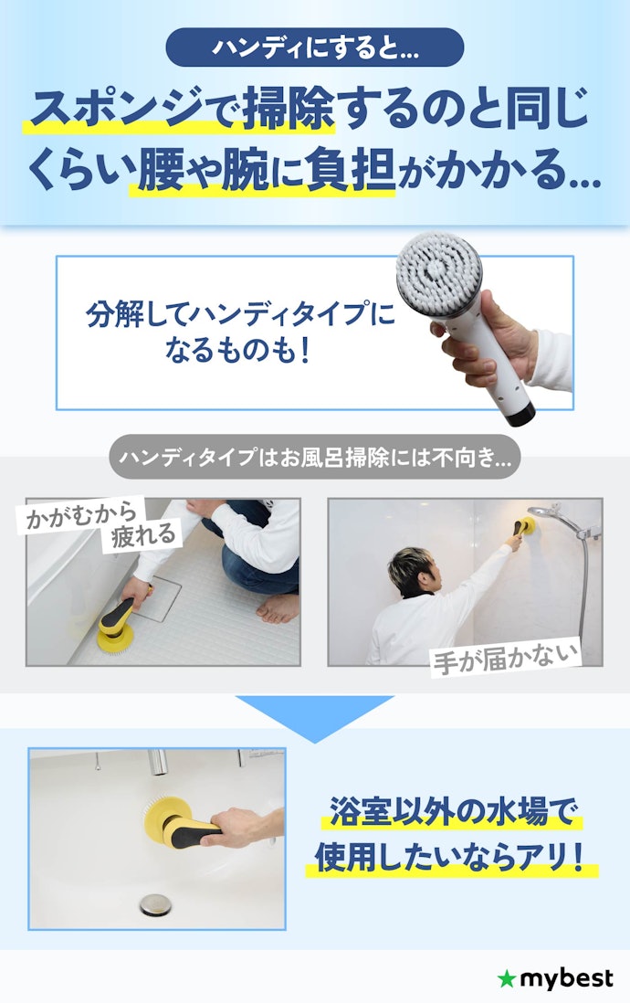 ハンディにできるかどうかは、掃除のしやすさに関係ないからこだわらなくてOK!
