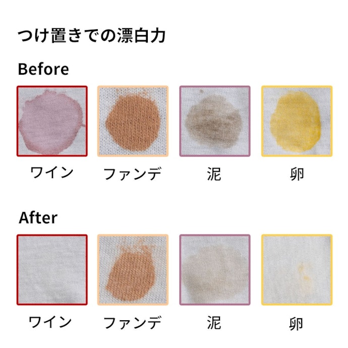 赤ちゃんの衣類にも使える漂白剤。頑固な汚れにもしっかり対応