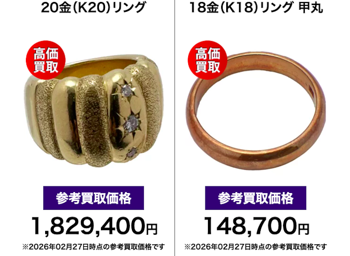 買取相場や価格例が公開されている金買取業者を選ぼう