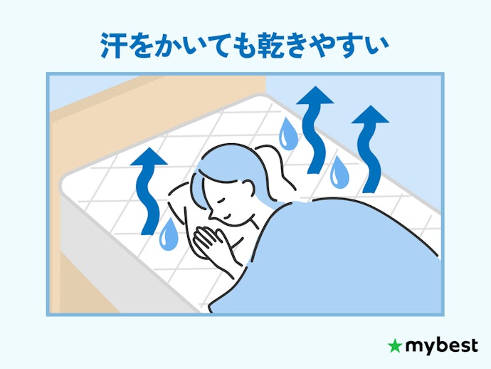 速乾性が高いと、蒸れにくく快適