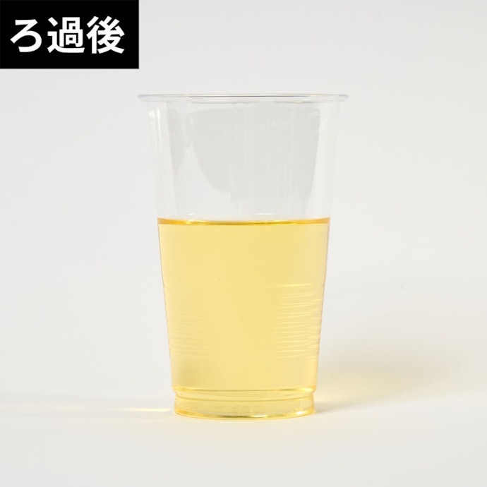 油は濁りや不純物がなく新品のようにクリア。ろ過性能は非常に優秀